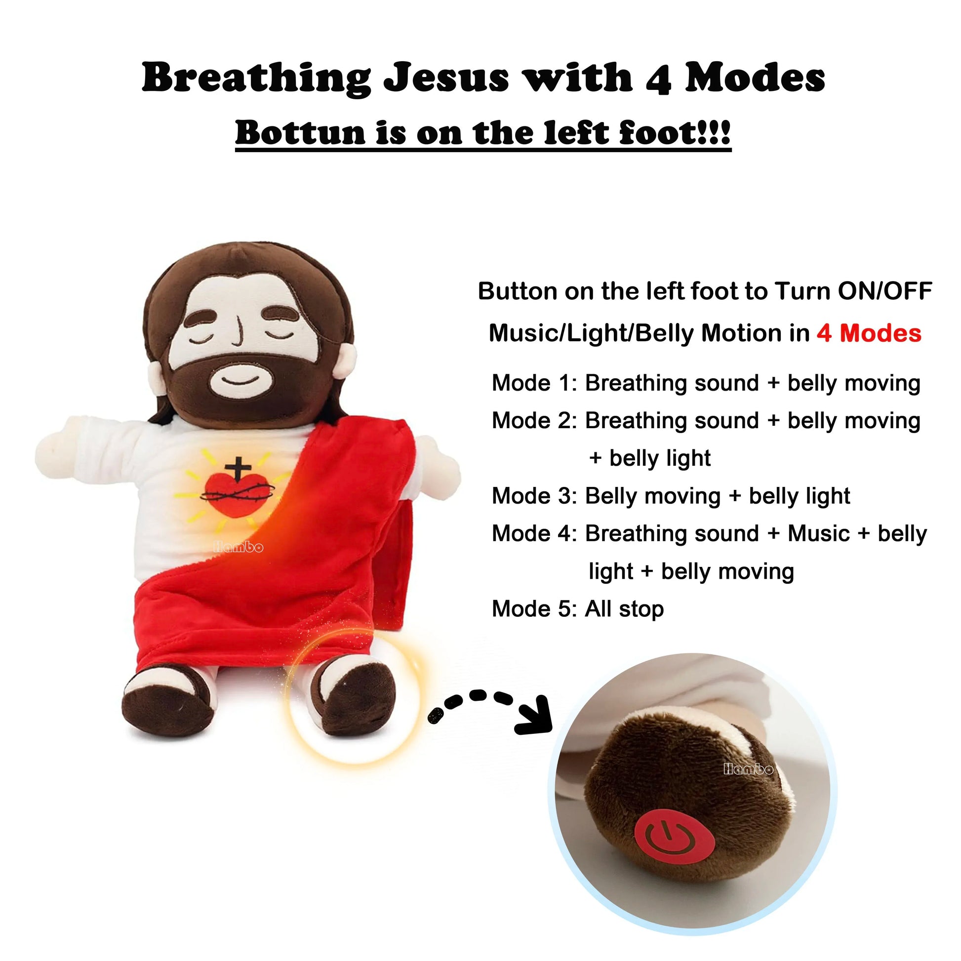 Breathing Jesus plush